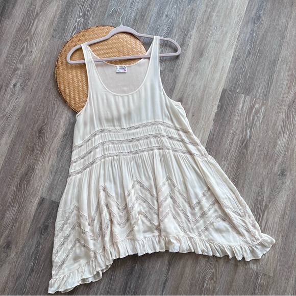 Free people voile & lace trapeze mini dress - Picture 2 of 4